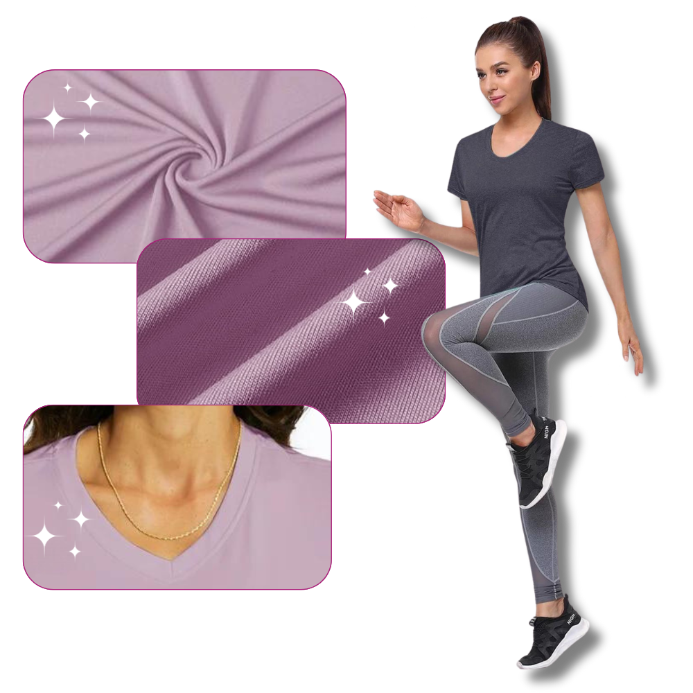 Instant Cooling V-neck Shirts Women - Ozerty