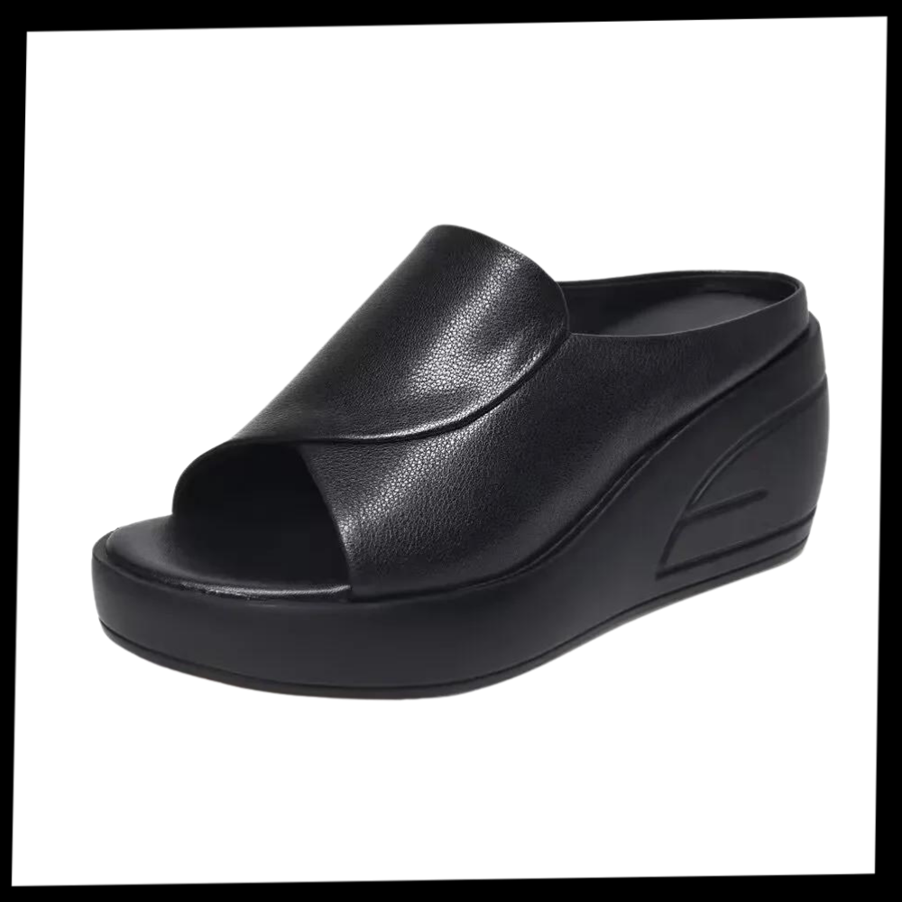 Shock Absorption Orthopedic Heeled Sandals - Ozerty